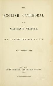 Cover of: English cathedral of the nineteenth century
