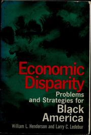 Cover of: Economic disparity by William Leroy Henderson