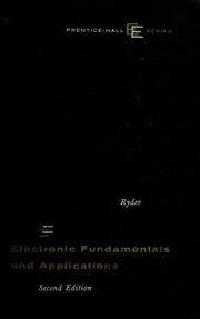Cover of: Electronic fundamentals and applications