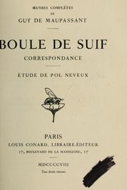 Cover of: Boule de suif, correspondance by Guy de Maupassant