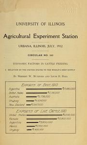 Cover of: Economic factors in cattle feeding by Herbert Windsor Mumford