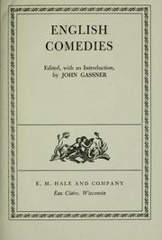 Cover of: English comedies. by John Gassner