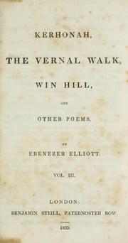 Cover of: Elliott's Poems by Ebenezer Elliott