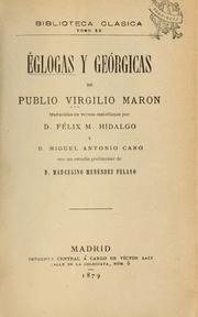 Cover of: Eglogas y geórgicas by Publius Vergilius Maro