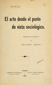 Cover of: arte desde el punto de vista sociológico.