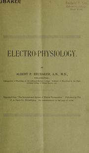 Cover of: Electro-physiology.