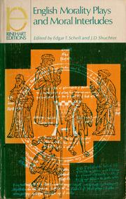 Cover of: English morality plays and moral interludes