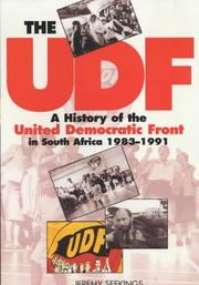 Cover of: The Udf by Jeremy Seekings, Jeremy Seekings