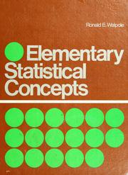 Cover of: Elementary statistical concepts by Ronald E. Walpole