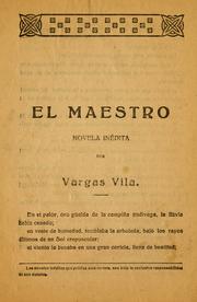 Cover of: maestro: novela inédita