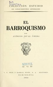 Cover of: barroquismo.