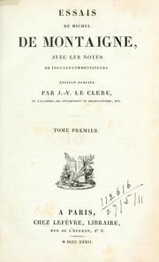 Cover of: Essais. by Michel de Montaigne