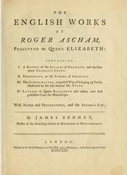 Cover of: The English works of Roger Ascham ... by Roger Ascham