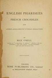 Cover of: English pharisees, French crocodiles and other Anglo-French typical characters | Paul BlouГ«t