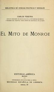 Cover of: El mito de Monroe.