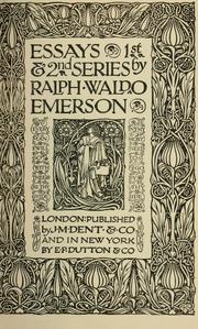 Cover of: Essays by Ralph Waldo Emerson, Ralph Waldo Emerson