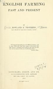 Cover of: English farming, past and present. by Rowland Edmund Prothero Ernle