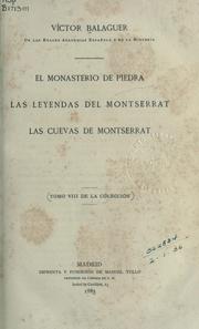 Cover of: El monasterio de Piedra by Víctor Balaguer