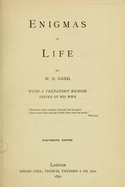 Cover of: Enigmas of life. by William R. Greg