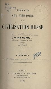 Cover of: Essais sur l'histoire de la civilisation russe