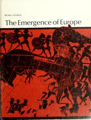 Cover of: The emergence of Europe