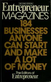 Cover of: Entrepreneur magazine's 184 businesses anyone can start and make a lot of money