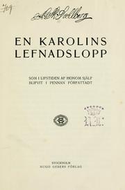 Cover of: En Karolins lefnadslopp. by Alexander Magnus Dahlberg