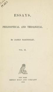 Cover of: Essays, philosophical and theological