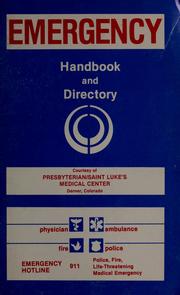 Cover of: Emergency handbook/directory by Carlton MacBeth