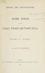 Cover of: Essays and photographs. | Henry E. Harris