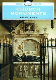 Cover of: Church Monuments by Brian Kemp, Brian Kemp