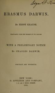 Cover of: Erasmus Darwin