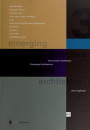 Cover of: Emerging architecture by Susanne Jäger