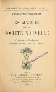 Cover of: En marche vers la société nouvelle by Christiaan Cornelissen