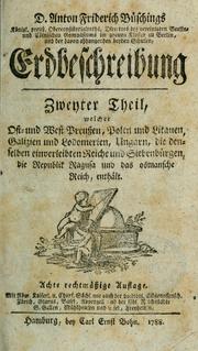 Cover of: Erdbeschreibung.