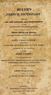 Cover of: Boyer's French dictionary by Abel Boyer