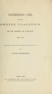 Erzherzog Carl und die Zweite Coalition bis zum Frieden von Luneville, 1798-1801