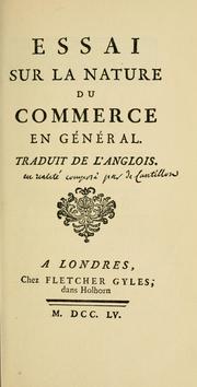 Cover of: Essai sur le commerce by Richard Cantillon