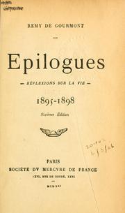 Cover of: Epilogues: reflexions sur la vie.