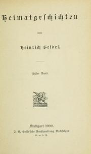 Cover of: Erzählende Schriften. by Heinrich Seidel