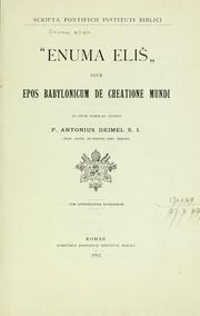 Cover of: "Enuma eli": sive, Epos babylonicum de creatione mundi in usum scholae