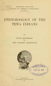 Cover of: Ethnozoology of the Tewa Indians by Junius Henderson