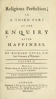 Cover of: An enquiry after happiness in three parts.