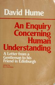 Cover of: An enquiry concerning human understanding by David Hume