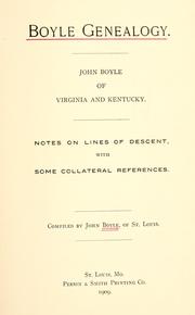Boyle genealogy by Boyle, John