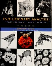 Cover of: Evolutionary analysis by Freeman, Scott