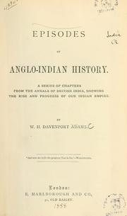 Cover of: Episodes of Anglo-Indian history