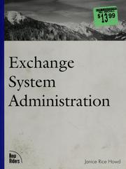 Cover of: Exchange system administration