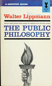 Cover of: Essays in the public philosophy