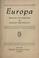 Cover of: Europa